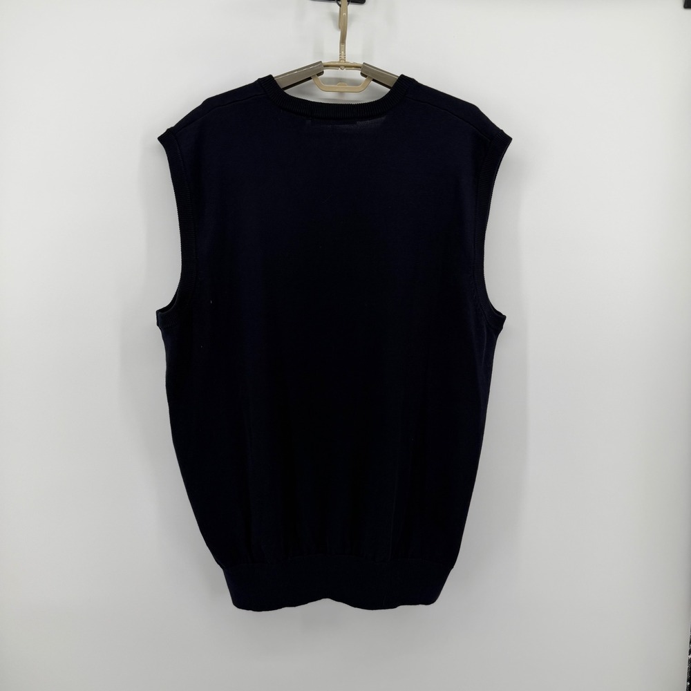 $118 NEW The Dunes Golf Shop Collection Mens L Navy‎ V-Neck Sweater Vest Logo - Picture 6 of 6